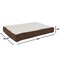 Pet Adobe Memory Orthopedic Foam Dog Bed- Sherpa Top and Removable Cover- 30x20.5x4, Brown 570736QWY - alternate 2